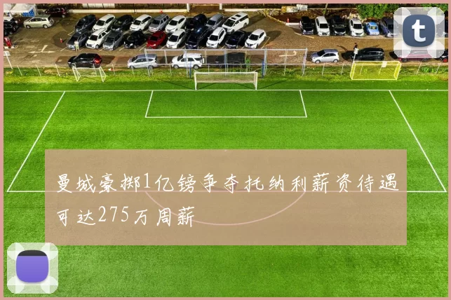 曼城豪掷1亿镑争夺托纳利薪资待遇可达275万周薪